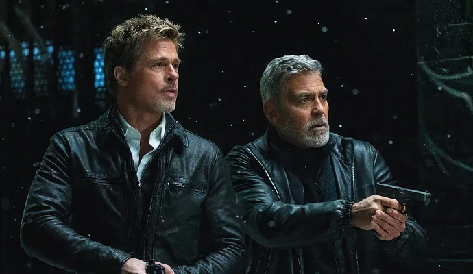 «Одинокие волки» Брэд Питт и  Джордж Клуни на новом кадре из триллера