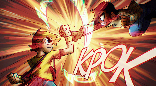 Свежий кадр аниме «Скотт Пилигрим жмёт на газ»