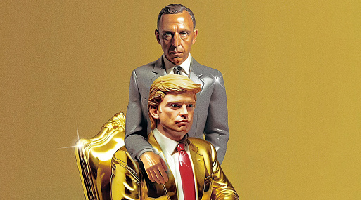 Себастьян Стэн в образе Дональда Трампа на первом постере «Ученика»