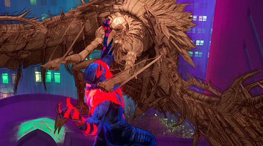 Человек-паук 2099 сражается со Стервятником на новом кадре из «Через вселенные 2»