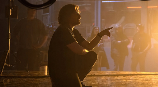 Эдгар Райт на первом фото «Бегущего человека»