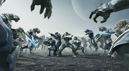 Мастер Чиф отбивается от ковенанта на новых постерах Halo