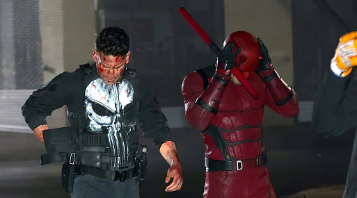 Каратель и Сорвиголова на новых фото со съёмок «Рождённого заново»