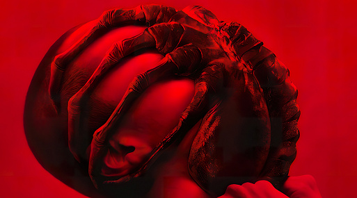 Лицехват во всей красе на постере фильма «Чужой: Ромул»