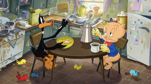 Порки Пиг и Даффи Дак в новом ролике «Looney Tunes: Космическое вторжение»