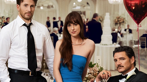 Трейлер «Материалистки»: Дакота Джонсон, Крис Эванс и Педро Паскаль в любовном треугольнике