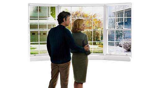 Том Хэнкс и Робин Райт на постере фильма «Тогда. Сейчас. Потом»