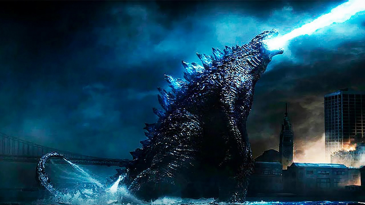 Годзилла 2014. Годзилла 2: Король монстров. Сан Франциско Годзилла 2014. Godzilla 2014 плывет.