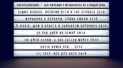 (Кино)расписание: 7 документальных фильмов о музыкантах на каждый день