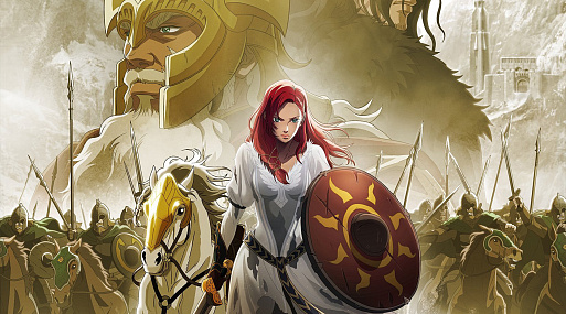 Герои Рохана на постере аниме «Властелин колец: Война рохирримов»