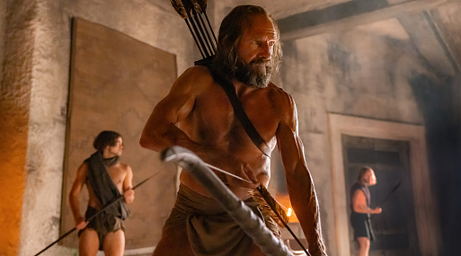 Рэйф Файнс в образе постаревшего Одиссея на кадрах «Возвращения»