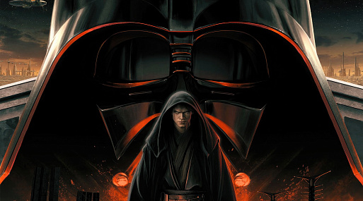 Энакин Скайуокер на постере третьего эпизода «Звёздных войн» к 20-летию