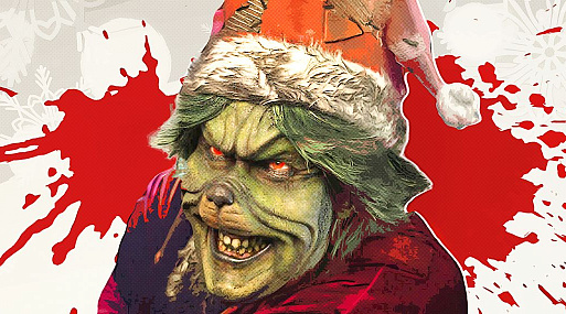 Гринч готовится убивать на постере пародийного рождественского слэшера