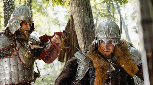 Никита Ефремов в роли Соловья-разбойника — на съёмках фильма «Стальное сердце»