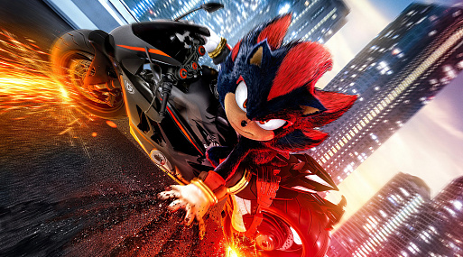 Шэдоу в озвучке Киану Ривза косплеит «Акиру» на постере «Соника 3»