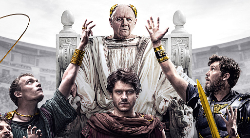 Иван Реон и Энтони Хопкинс на постере «Обречённых на славу»