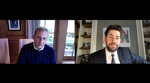 Джон Красински запустил интернет-шоу о хороших новостях. Специальный гость – Стив Карелл