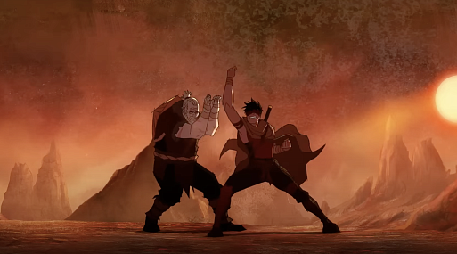 Саб-Зиро заступается за Кенши в трейлере мультфильма по Mortal Kombat